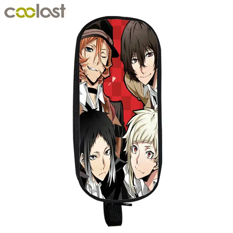 Anime Bungou Chiens Errants étuis à Cosmétiques Garçon Fille Dessin Animé Porte Crayons étui Décole Dazai Osamu Chuya Nakahara Bungo Sac De Chien