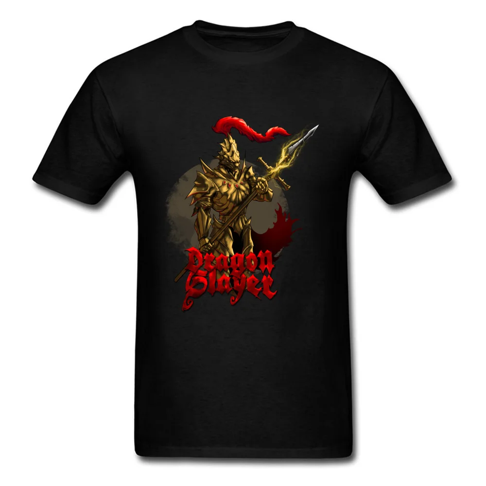 Dragon Slayer Ornstein Tops T Shirt Newest O-Neck Hip hop Short Sleeve 100% Cotton Men T Shirt Geek Tshirts Wholesale Dragon Slayer Ornstein black