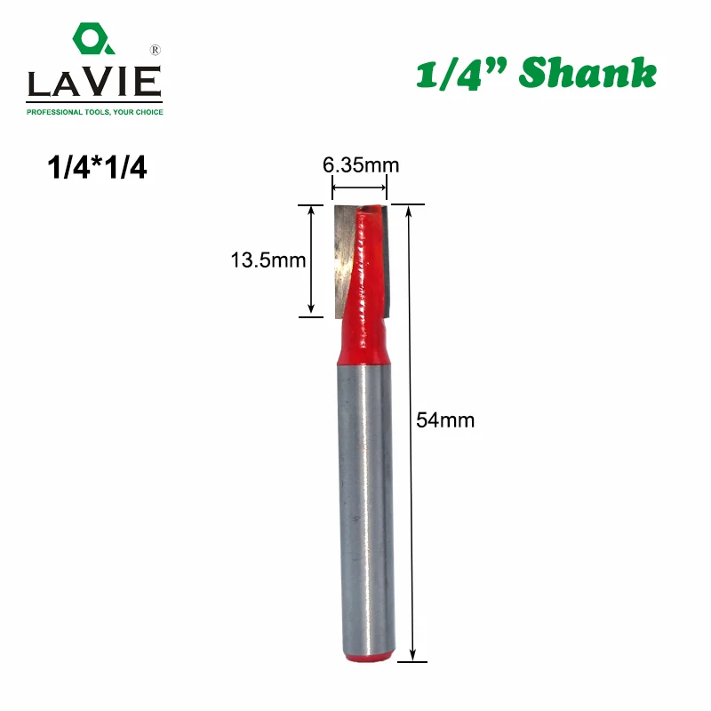 LAVIE 1/4 дюйма хвостовик для очистки древесины Нижняя бит прямая фреза чистая фрезы