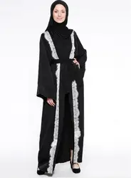 Новейший мусульманский взрослый кружевной Абая арабская Мода Турция Ближний Восток Бисероплетение бриллиантовый кардиган платья