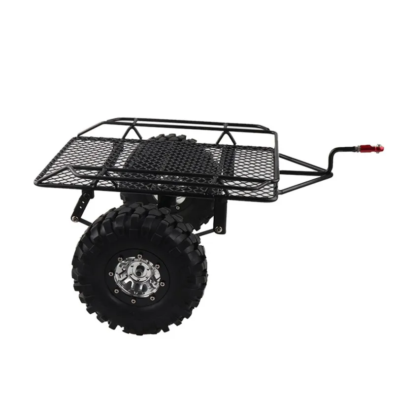 

All Metal Trailer Alloy Wheel For 1/10 RC Crawler Car Scx10 Trx4 Small Trailer W/Tire