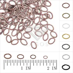 30 г приблизительно 400 шт. 4,5x6,5 мм Овальный открытые Колечки 21 Калибр кольца для ключей решений DIY браслет ювелирные изделия JR0226 7 цветов