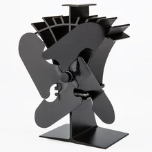 Летняя распродажа 4-Лопастной алюминиевая древесина горящая плита 16% экономии тепла вентилятор печи