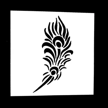 

1PC Feather Shaped Reusable Stencil Airbrush Painting Art DIY Home Decor Scrap booking Album Crafts