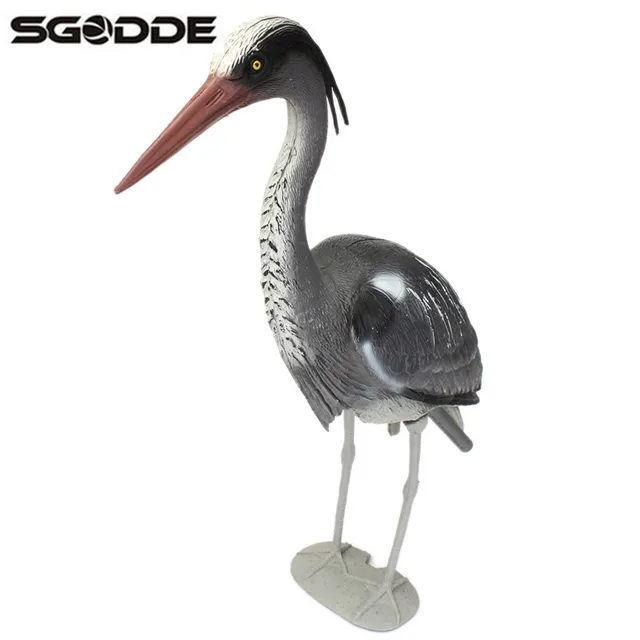 Lifelike Large Plastic Resin Hunting Decoy Heron Garden Ornament Lifelike Large Plastic Resin Hunting Decoy Heron Garden Ornament Bird Scarer Caller Fish Pond Koi
