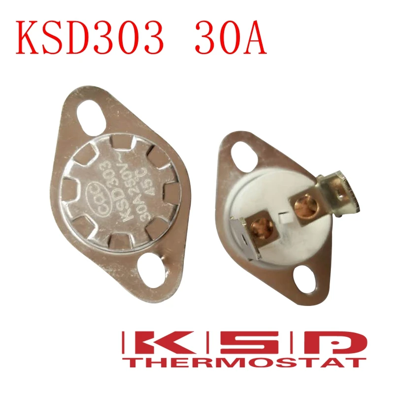 5 개/몫 KSD301/KSD303 125C 125 섭씨 30A250V N.C. 정상 폐쇄 도자기 스위치 온도 조절기 온도 조절 ...