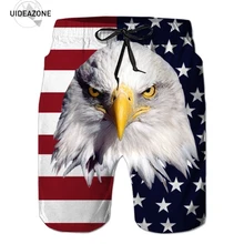 Американский Флаг Орел 3D шорты для мужчин эластичный пояс свободные брюки быстросохнущая мужская одежда пляжные летние мужские Короткие повседневные шорты Homme