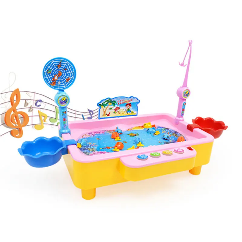 ГОРЯЧАЯ Детская игрушечная Рыбалка набор детские развивающие игрушки музыкальные подарки электрическая вращающаяся рыбалка игра Спорт на открытом воздухе игрушки