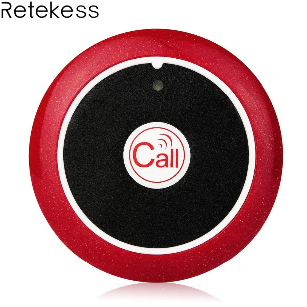 

Retekess TD007 433MHz Wireless Pager Button Call Pager One-key Restaurant Waiter Calling System Catering Equipment F9408C