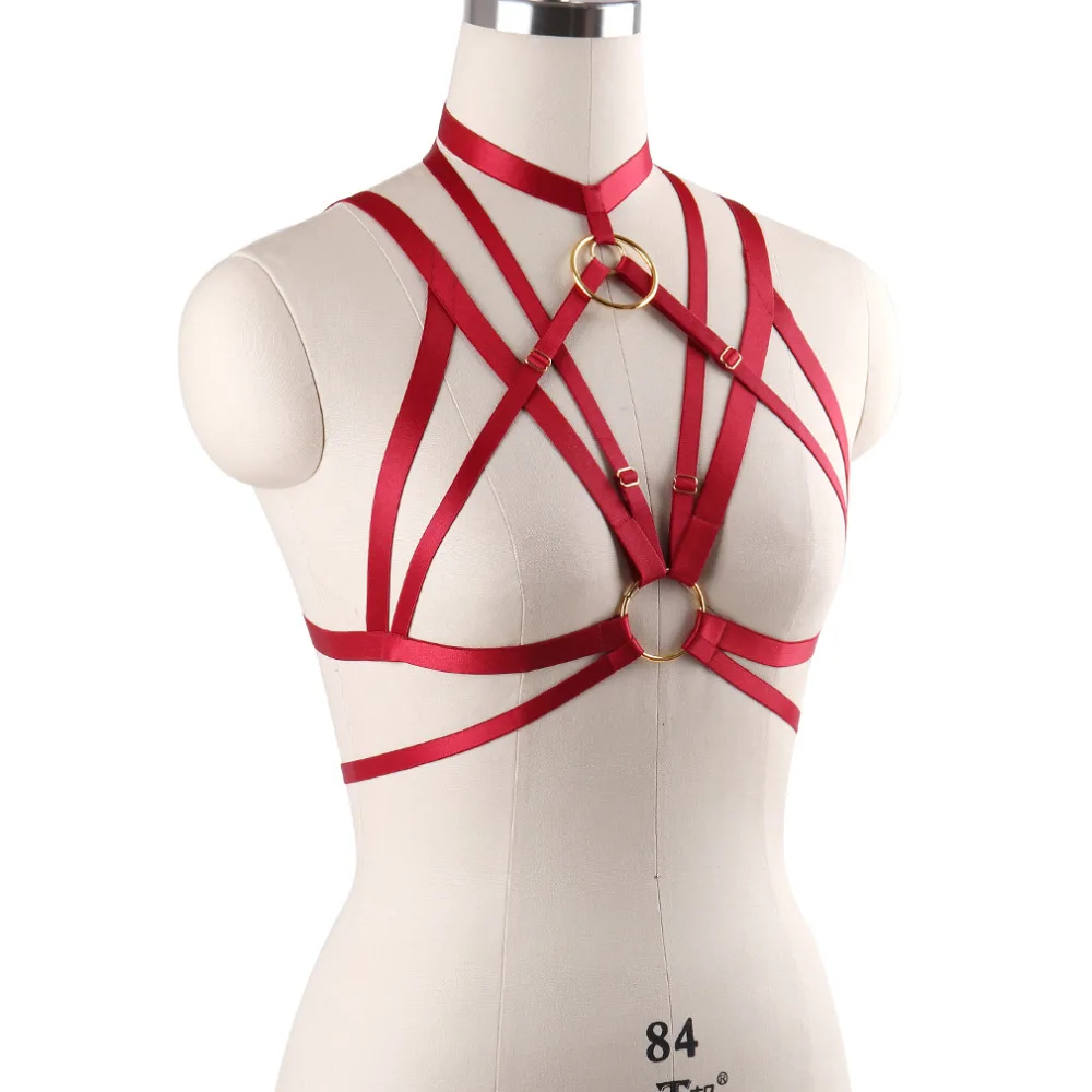 Женский бюстгальтер в стиле Харадзюку|harness cage bra|body cageharness |