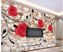 Home Decoration Pearl Rose custom 3d photo wallpaper 3d stereoscopic wallpaper window mural wallpaper Home Decoration Pearl Rose custom 3d photo wallpaper 3d stereoscopic wallpaper window mural wallpaper