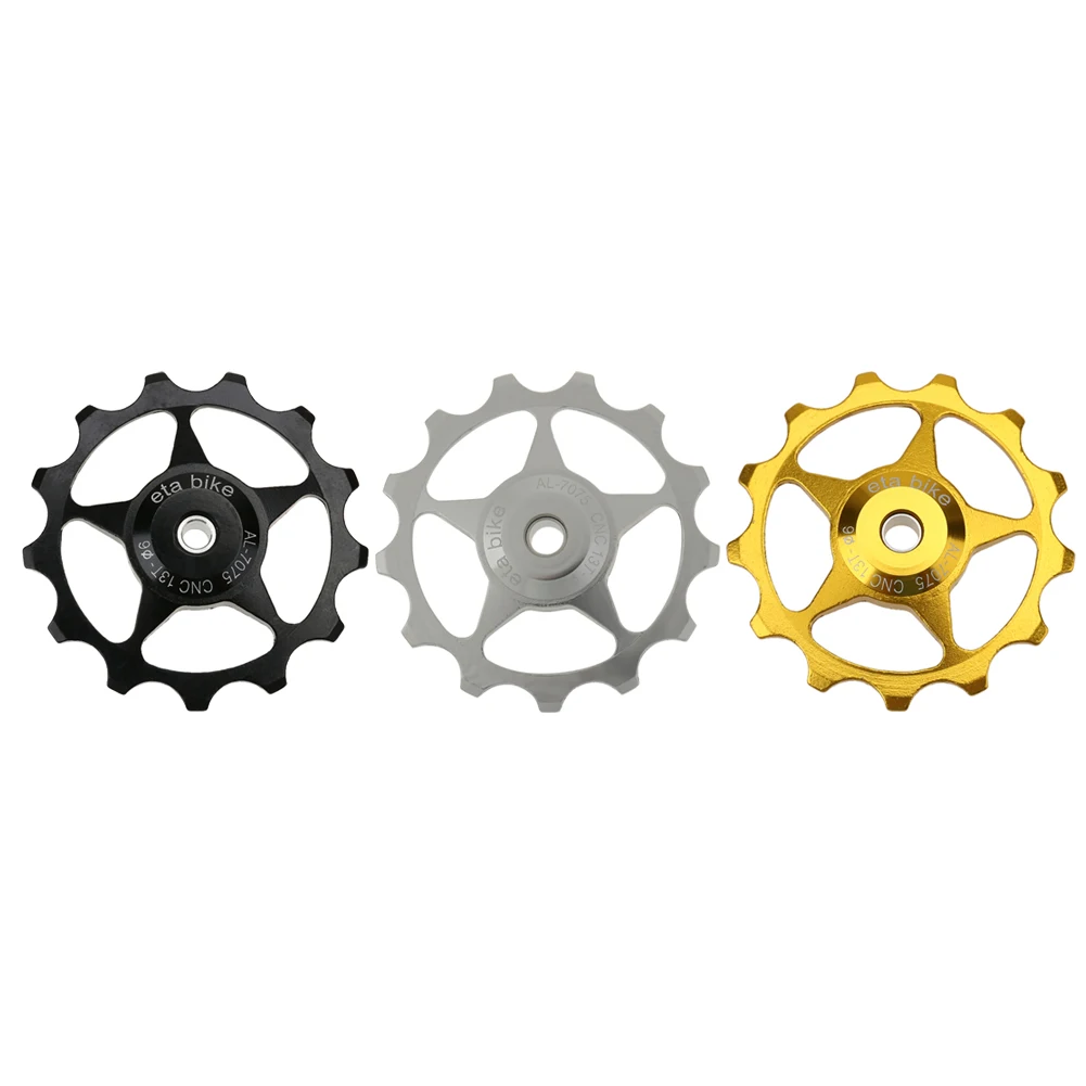 Mtb جبل الطريق الدراجة سبائك الألومنيوم 13 طن الأسنان الخلفية Derailleur البكرة الأسطوانة المهمل تحمل جوكي عجلة جزء دراجة أجزاء