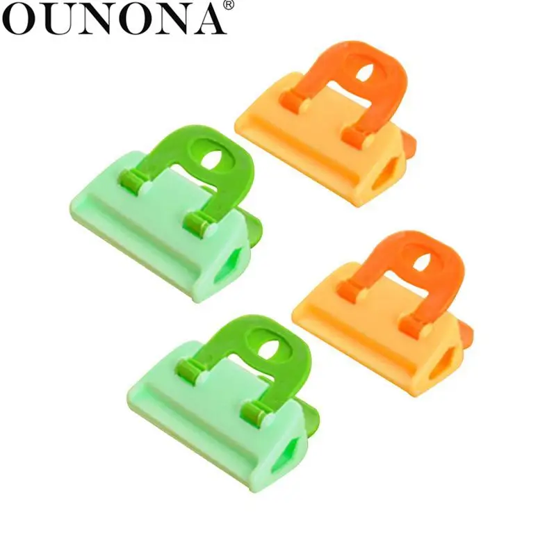 OUNONA 4pcs Plastic Bag Clips Sealing Clips for Snack Opened Clamps