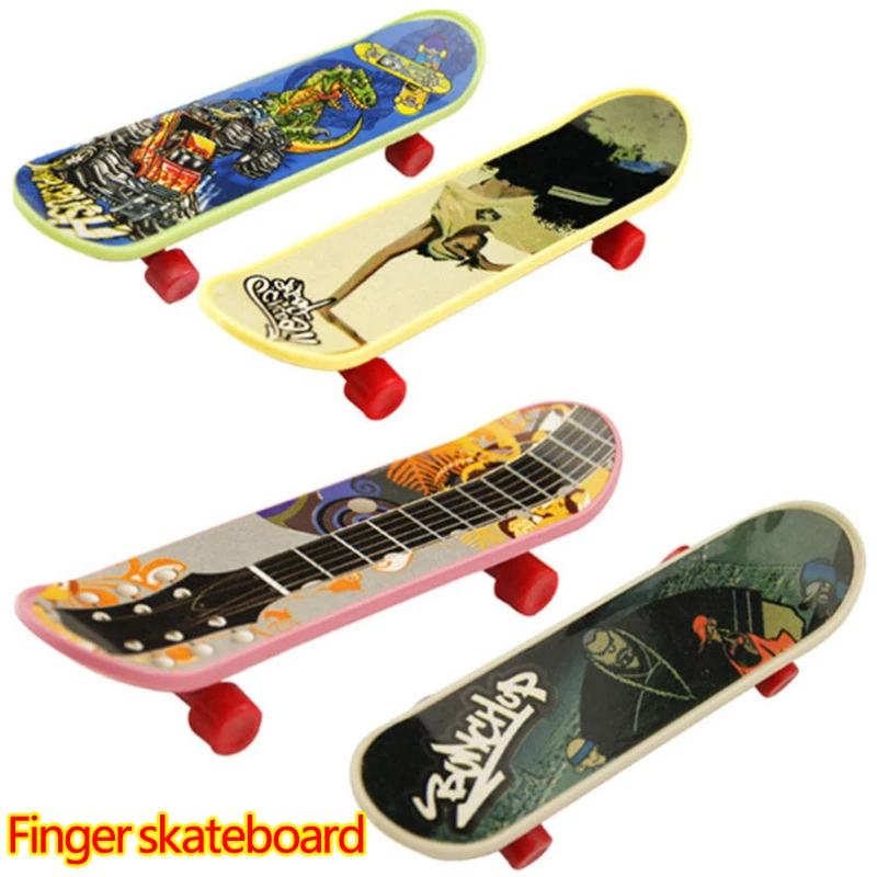 Children Funny Plastic Finger Skill Skateboard Toys Mini Novelty Finger