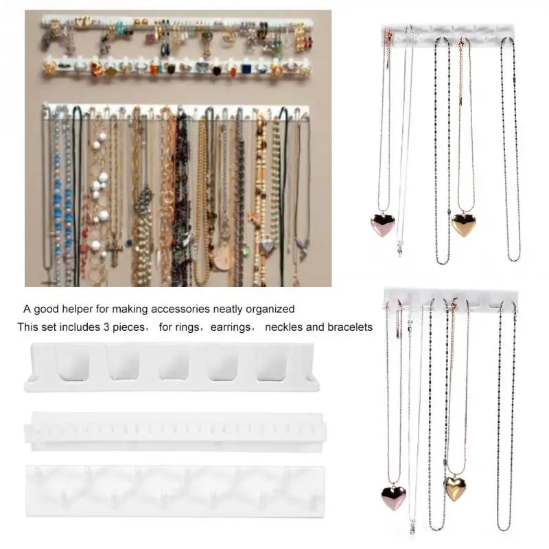

Fashion Jewelry Necklace Ring Earrings Accessory Stand Display Jewellery Organizer Holder Wall Hanging Display Hanger Hook Rack