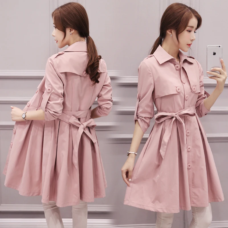 2017 Новая Весна Мода/Вскользь женщин Пальто Шанца Длинные Пиджаки Свободная