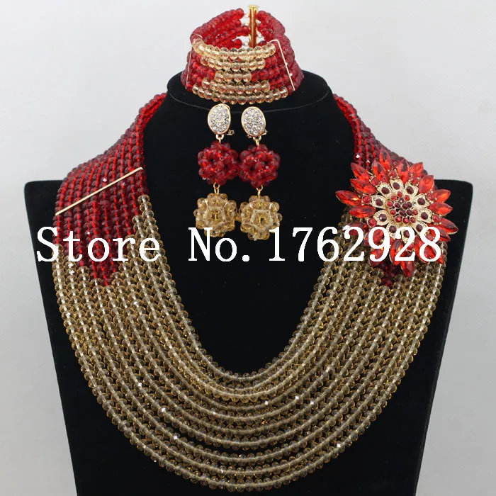 Wholesale African Crystal Nigerian Beads Set Nigerian Wedding african