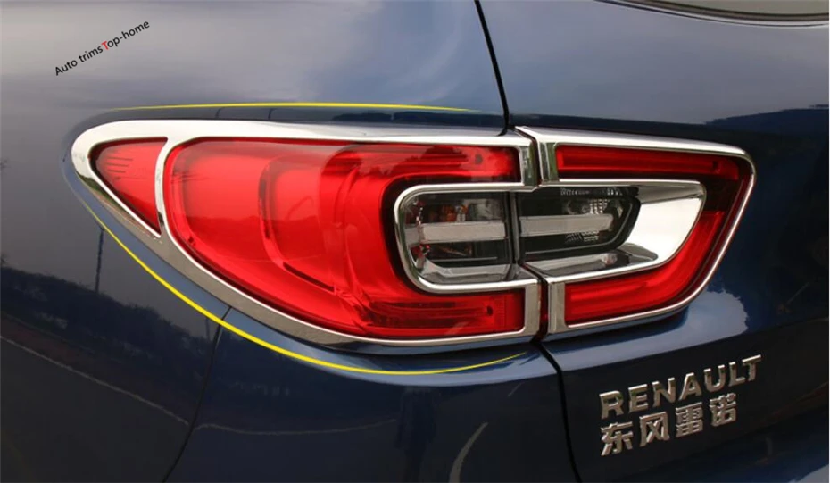 Yimaautotrims Chrome Rear Trunk Tail Lights Lamp Bezel Cover Trim Fit For Renault KADJAR 2016 2017 2018 ABS Chromium Styling | Автомобили