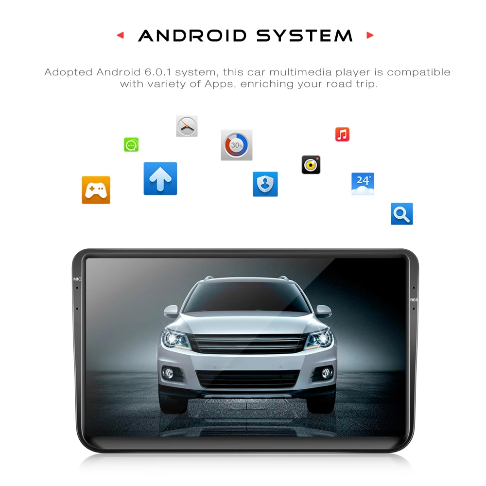 

9001 Android GPS WiFi Car Multimedia Player for VW Bluetooth Mirror Link 2 Din 9 inch Car Radio Player Support Steering wheel