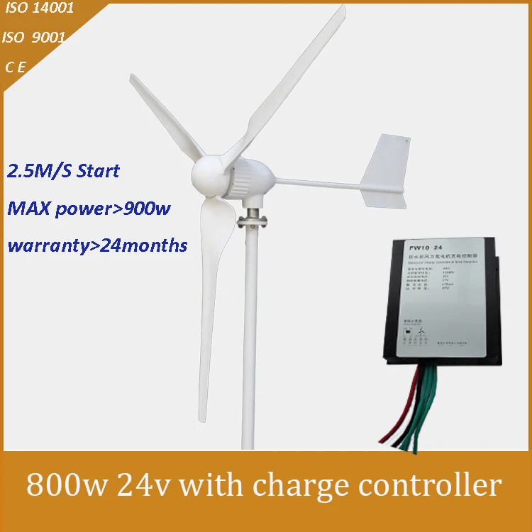 

off grid wind turbine with free controller 800w MAX power  900w
