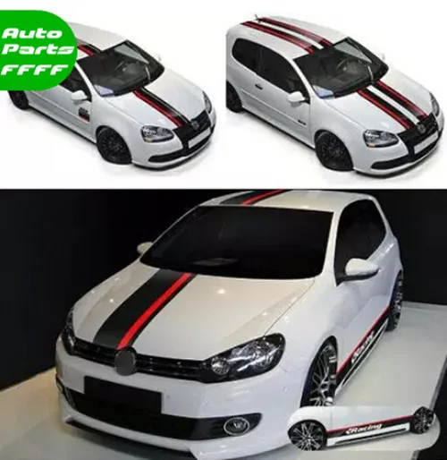 

Car Hood Roof Tail Sticker Auto Whole Body Decorative Decal Sport Styling For Ford Focus 2/3 Polo Golf 6/7 KIA K3 K5 308