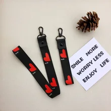 Сердце Треугольники шейный ремень нейлон ремешок для ключей ID Card Gym мобильного телефона ремни USB держатель для бейджа ручной ремешок сделай сам долго+ короткая