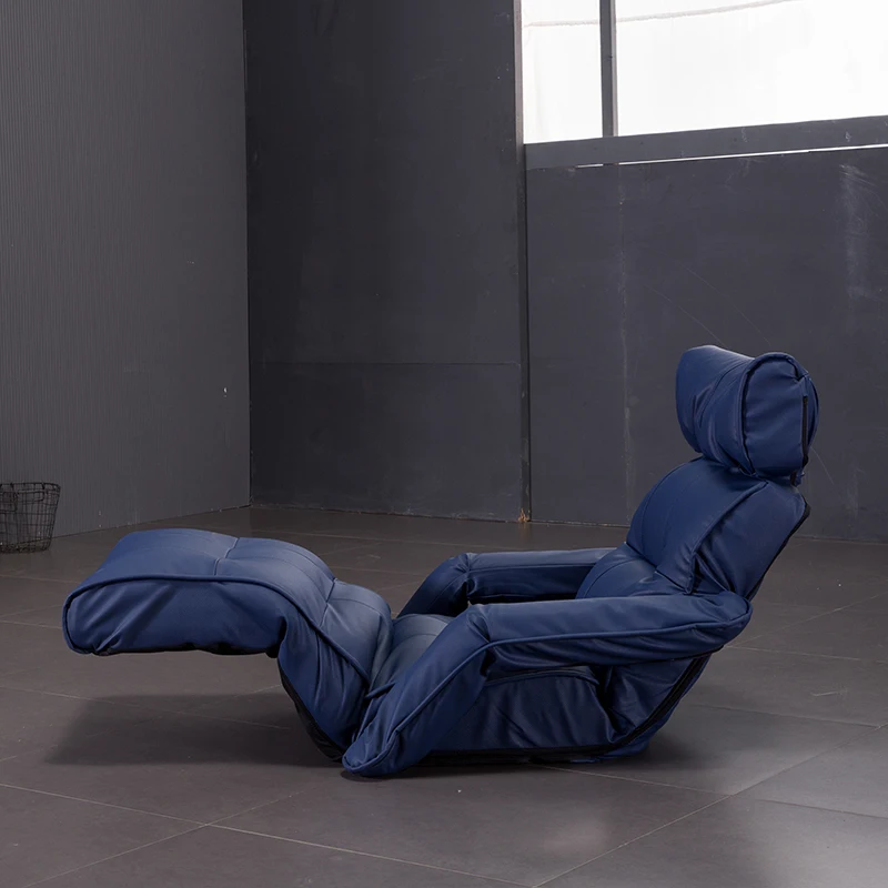

Floor Leather Sofa Chair Multi-Functional Recliner with Armrest Living Room Furniture Foldable Adjustable Chaise Lounge Leather