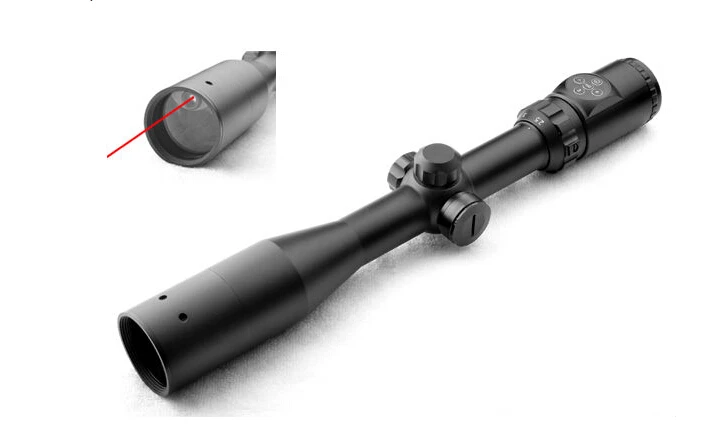 

Riflescope 2.5-10X42E New-style W/ Red Laser Sight & Button Switch illuminated Rifle Scope Red Laser Point Sight Scope