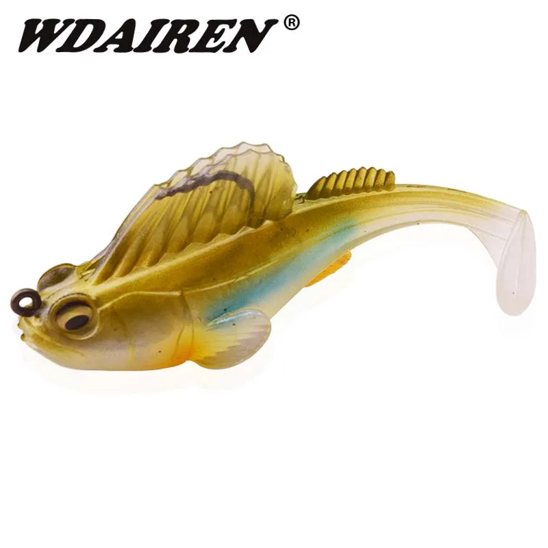 

WDAIREN Jigging Soft Bait Fishing Lures 75mm 13g DIY jig Lead Head Jig Fish T Tail Sea Bass Lure Fishing Tackle Lead Spoon baits