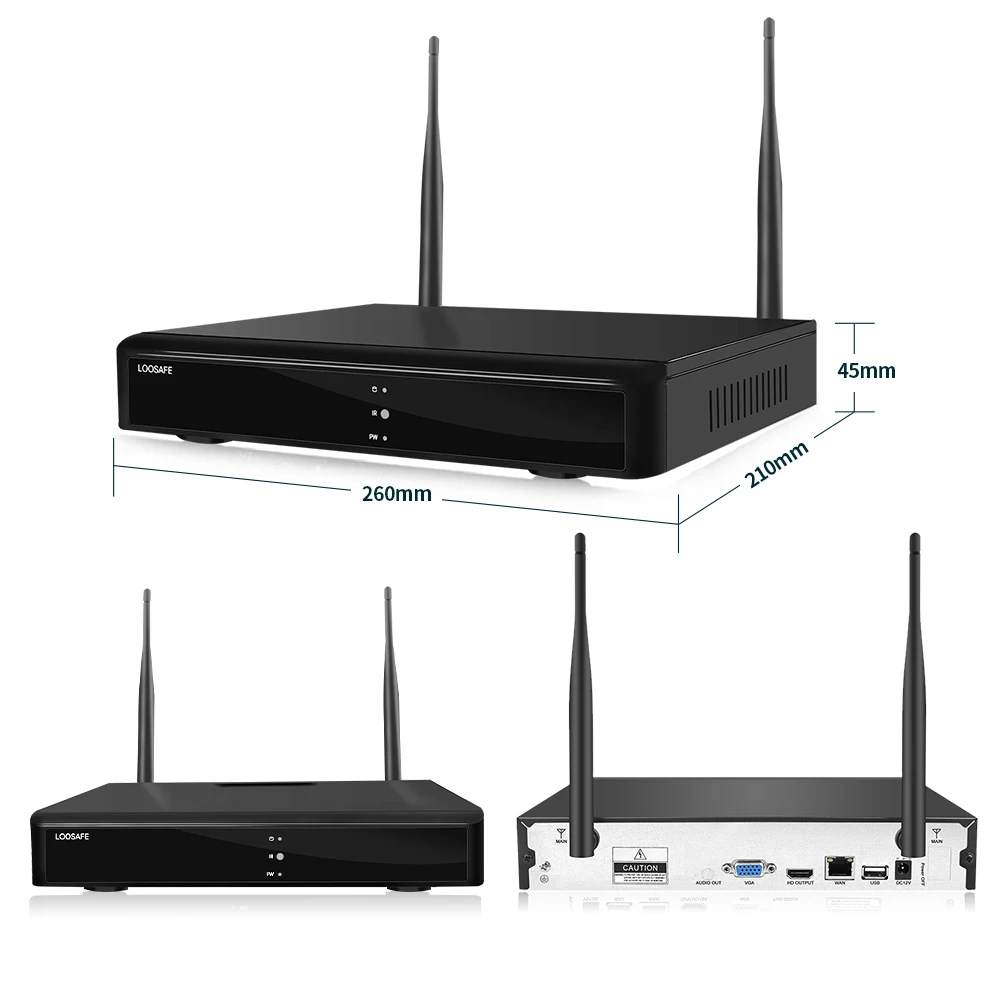 LOOSAFE 8CH 1080P Беспроводная CCTV камера Система Беспроводной NVR комплект в/на открытом воздухе IP66 день/ночь DIY Видео IP камера система наблюдения