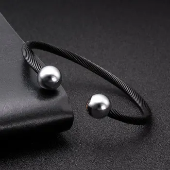 

Classic Soft Healthy Stainless Steel Open Men Women Cuff Bangles Vintage Mesh Surface Male Charm Sporty Bracelets