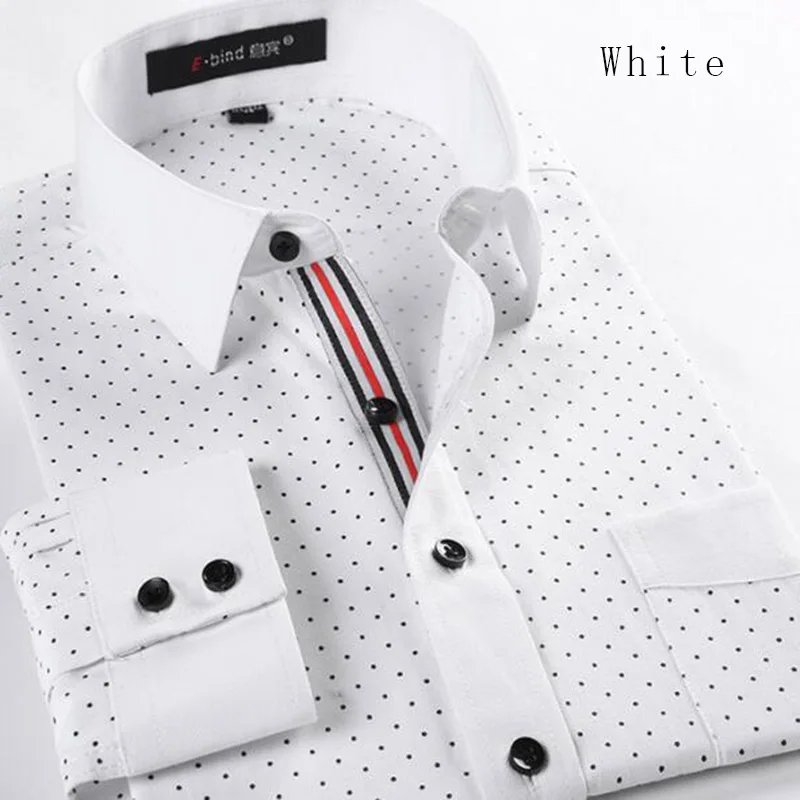 2017 Autumn Hot Sale Fashion Men Casual Long Sleeve Shirts,Pointed Polka Dot Printed Slim Fit Cotton Shirts Plus Size S-4XL 2017 Autumn Hot Sale Fashion Men Casual Long Sleeve Shirts,Pointed Polka Dot Printed Slim Fit Cotton Shirts Plus Size S-4XL