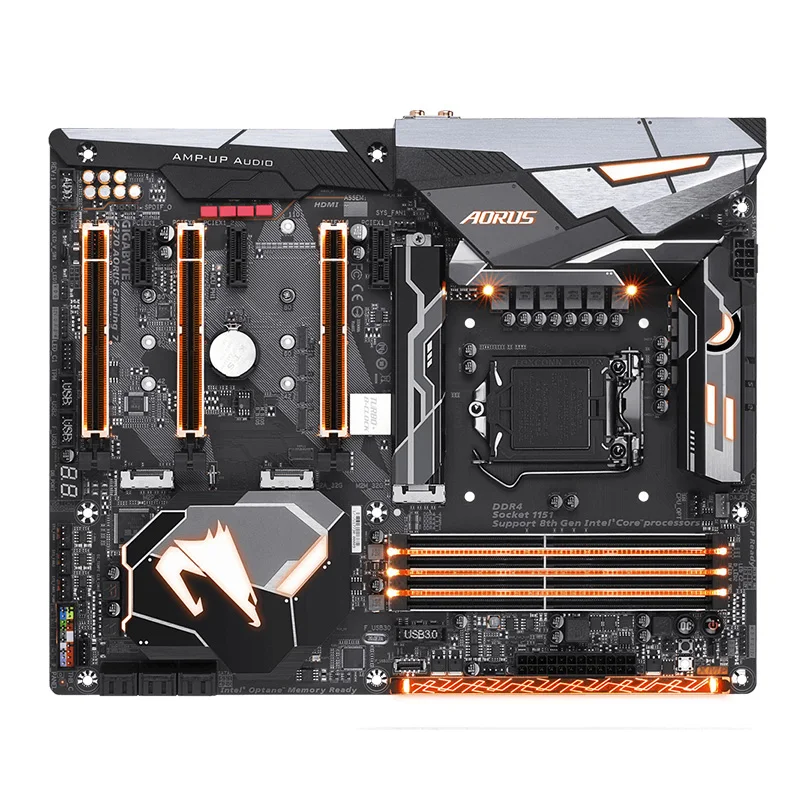 Для Gigabyte GA-Z370 aorus Gaming 7 Z370 aorus Gaming 7 LGA1151 DDR4 Z370 PCI-E3.0 SATA3 USB3.0 Поддержка i3 8100 i5 8500 I7 8700 К