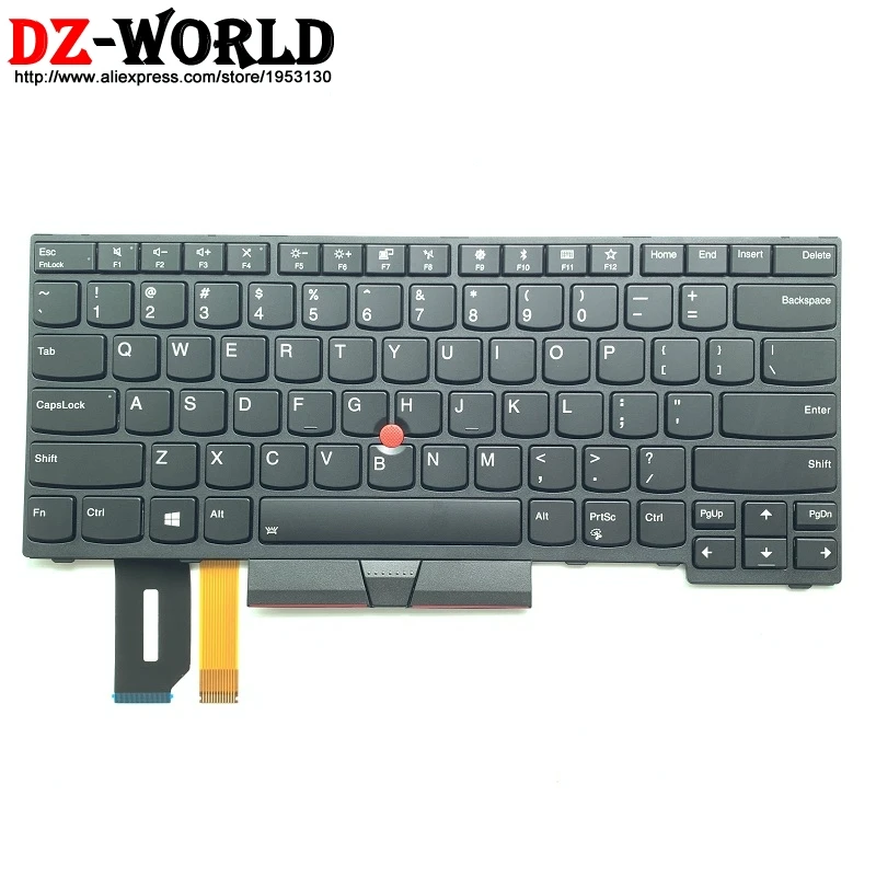 Новая Оригинальная английская клавиатура с подсветкой для ноутбука Lenovo Thinkpad E480