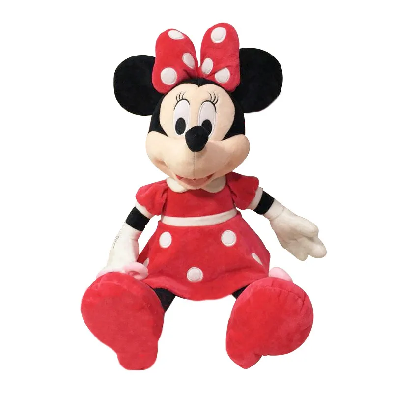 red minnie 40-100 см Высокое качество Мультфильм Мягкий чучело аниме Микки и Минни плюшевая игрушка в виде мыши Кукла День рождения Свадьба Дети вентилятор kawaii подарок - Цвет: red minnie
