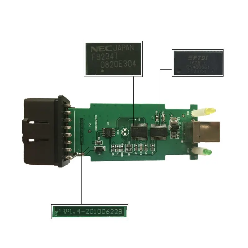 Новинка для BMW Сканер 1.4.0 FTDI чип OBD OBDII USB диагностический интерфейс многофункциональная разблокировка Версия 1,4