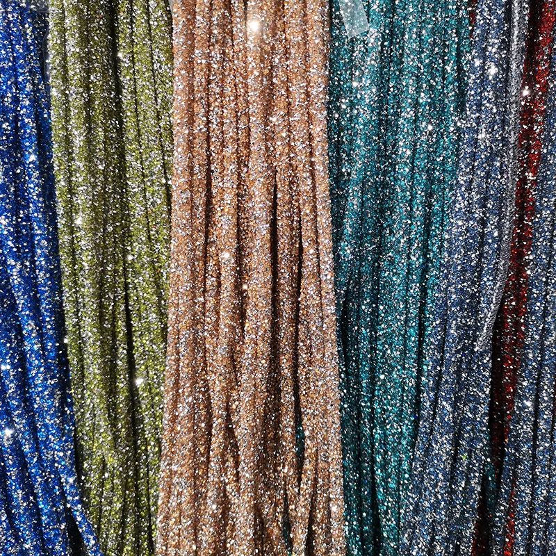 

CJSIR 1 Yard Multicolor Rhinestone Chain for Clothing Shoes Wedding Dress Bridal Trim DIY Crafts Supplies Weding Accessories
