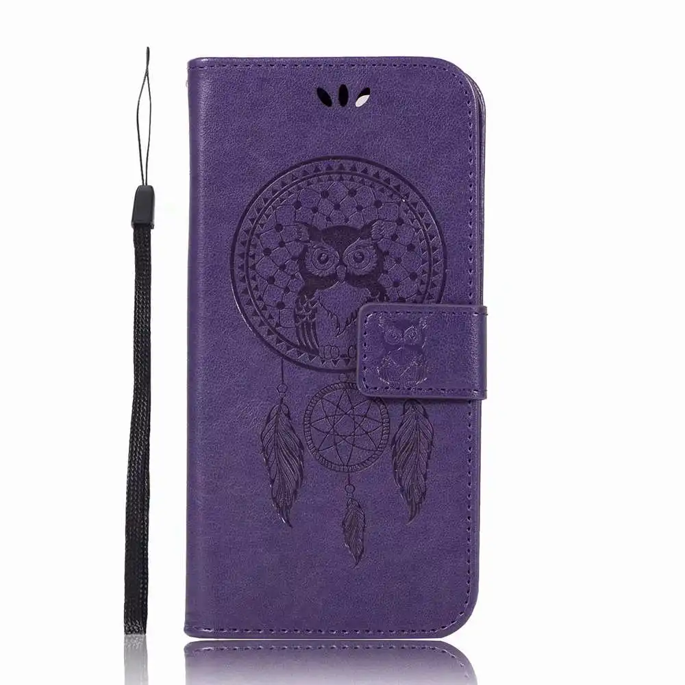 Кожаный чехол-портмоне с откидной крышкой чехол для телефона для Huawei Honor V10 V9 играть 9i 10i 10 9 8 lite 7 7C 7X 6C pro 8A 8C 8X 6X 6C 5 5A 5C чехол - Цвет: Фиолетовый