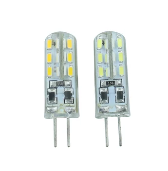 

10Pcs/Lot G4 12V 24 Leds 3014 Chip Silicone Body LED Bulb Chandelier Lamp DC12V Crystal Corn Light 3W Bulb Lighting