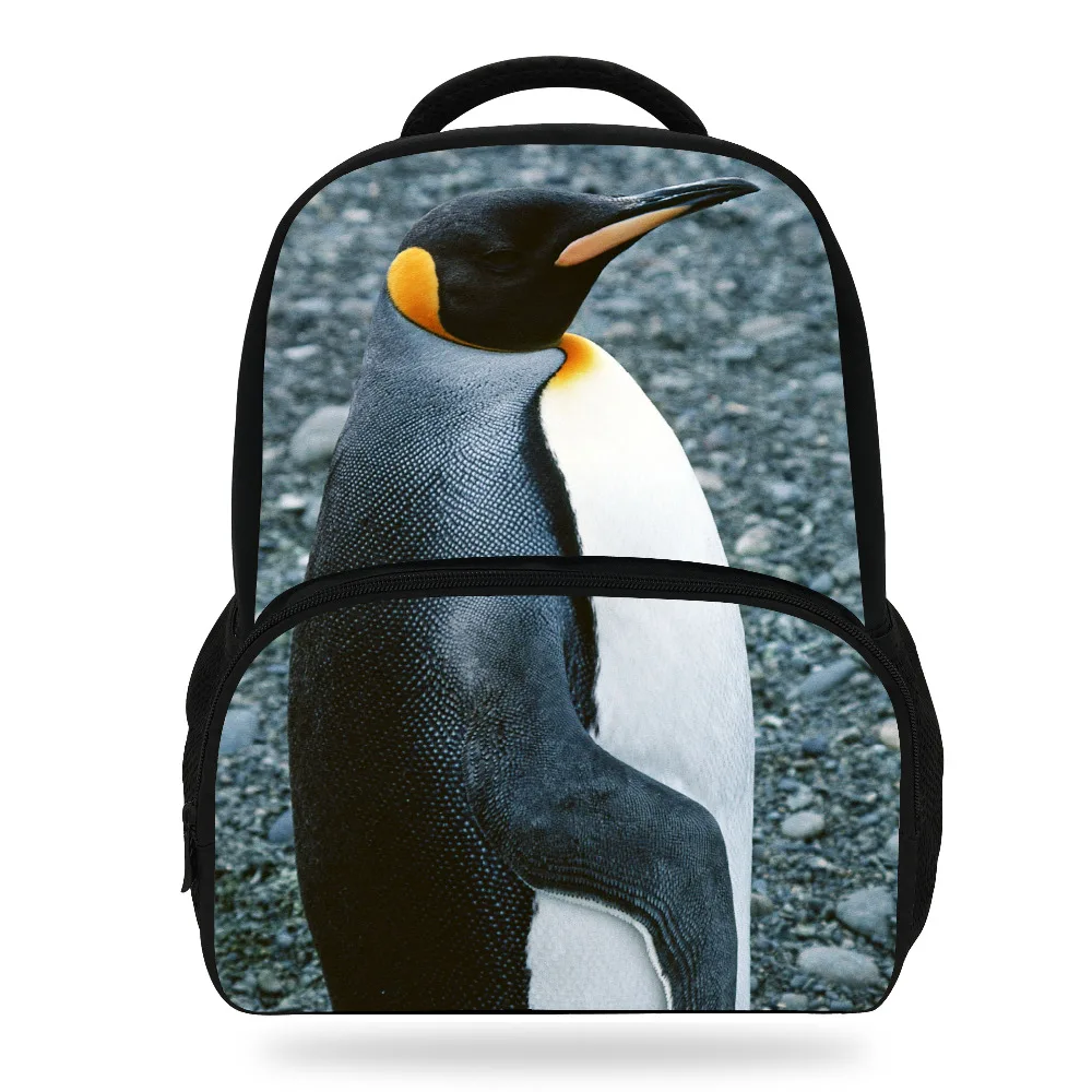 14inch Kids School Bag Cute Animals Emperor Penguin Backpack For Boys