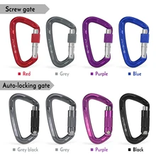 24KN винтовой замок ворота карабин сверхмощный d-образная Пряжка пакет d-кольцо карабин скалолазание Вертлюги каньонирование гамак замок