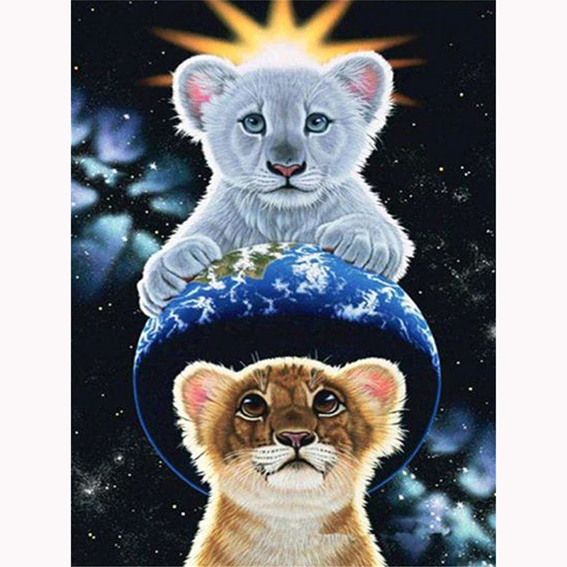 Diamond Painting Animal Diamond Mosaic Lion Home Decoration 5D DIY Diamond Embroidery Cross Stitch Handmade Painting LK1