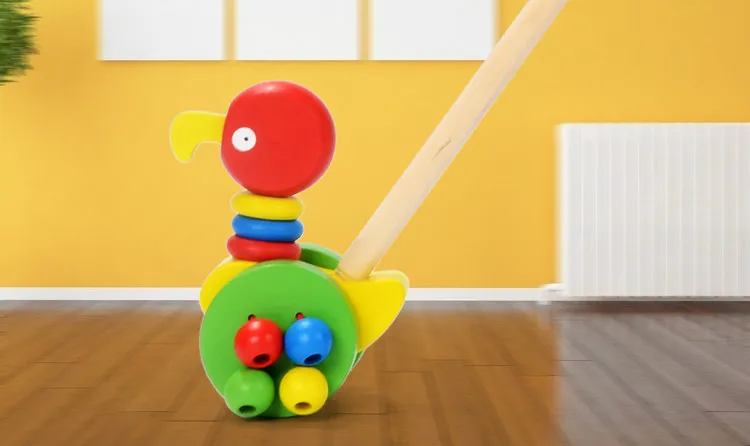  1Pcs Wooden Educational Toy Learning Walk Carts Animal Puzzle Teaching Aids Set Gifts Help Baby Kid - 32898071656