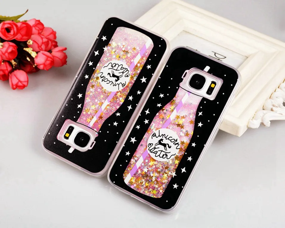 WhaY Quicksand Case For Samsung Galaxy S7 Cover Silicone Bottle Liquid Glitter Cover Back For Samsung S7 Case Fundas Coque Capa  (1)