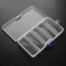 Коробка для рыболовной приманки, 5 слотов, регулируемый пластиковый прозрачный чехол для рыболовной приманки, водонепроницаемые крючки, коробка для хранения рыболовных снастей, инструмент для рыбалки
