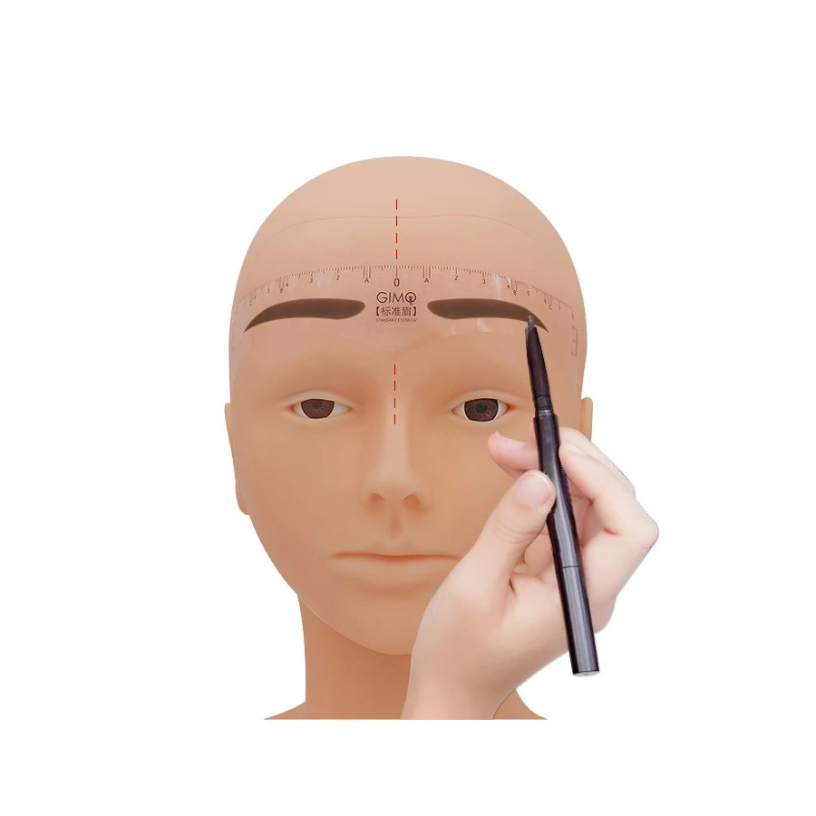 Sticker ruler for eyebrow