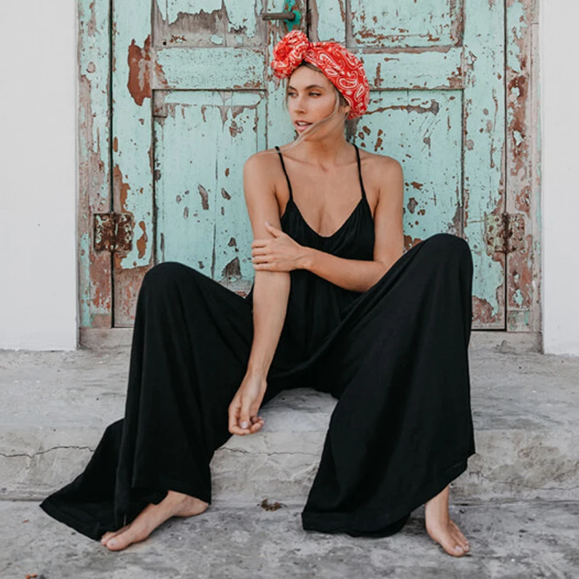 Sexy V-Neck Solid Women Jumpsuits Sleeveless Lace Up Rompers For Female 2019 Summer Style Playsuits Fashion Beach Party Clothes Sexy V-Neck Solid Women Jumpsuits Sleeveless Lace Up Rompers For Female 2019 Summer Style Playsuits Fashion Beach Party Clothes