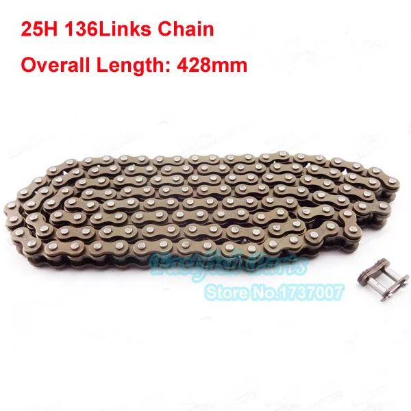 

Performance 428mm 25H Chain With Master Link Spare For 47cc 49cc ATV Quad Pocket Bikes Buggy Go Karts Minimoto