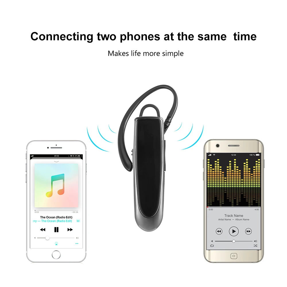 

Hands-free Wireless Bluetooth Earphone Bluetooth Headset Headphones Earbud with Microphone Earphone Case for Phone PC