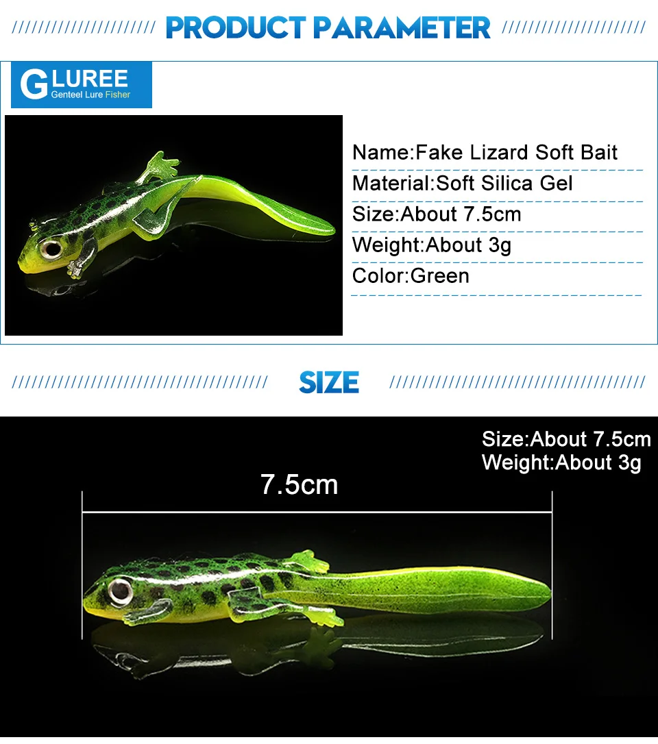 GLUREE-3Pcs-7.5cm-3g-3D-Eyes-Fishing-Lures-Emulational-Lizard-Artificial-Bait-Soft-Silica-Gel-Soft-Bait-Fishing-Tackle-Green_03